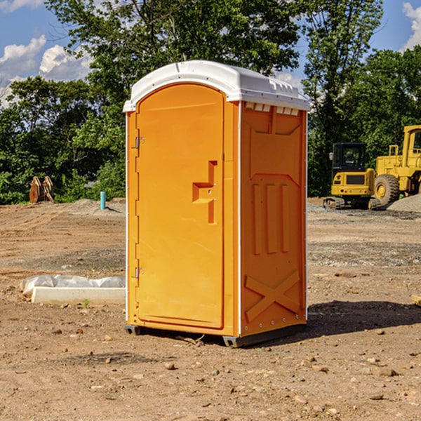 how often are the portable restrooms cleaned and serviced during a rental period in Palmdale California